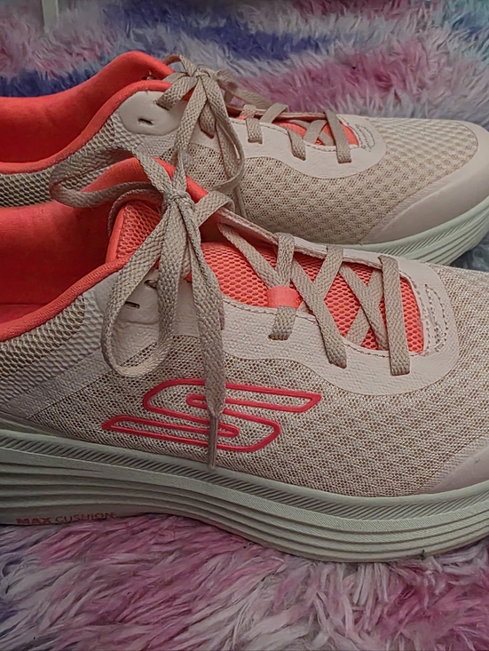 Skechers Shoes - Skechers Light Pink Women's Athletic Sneakers with Neon Pink Accents